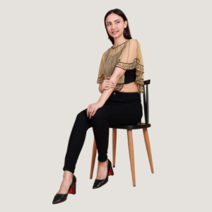 GOLDEN AURA CAPE TOP