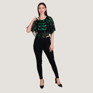 EMERALD BLOOM CAPE TOP